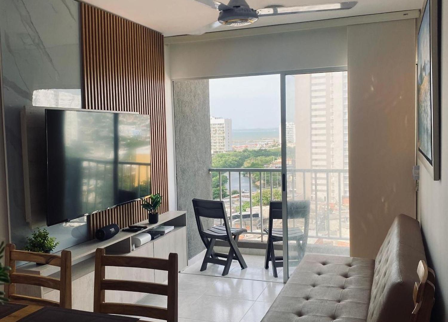 De Lujo 3rooms Ac Con Vista A Laguna Y Mar Apartamento Cartagena